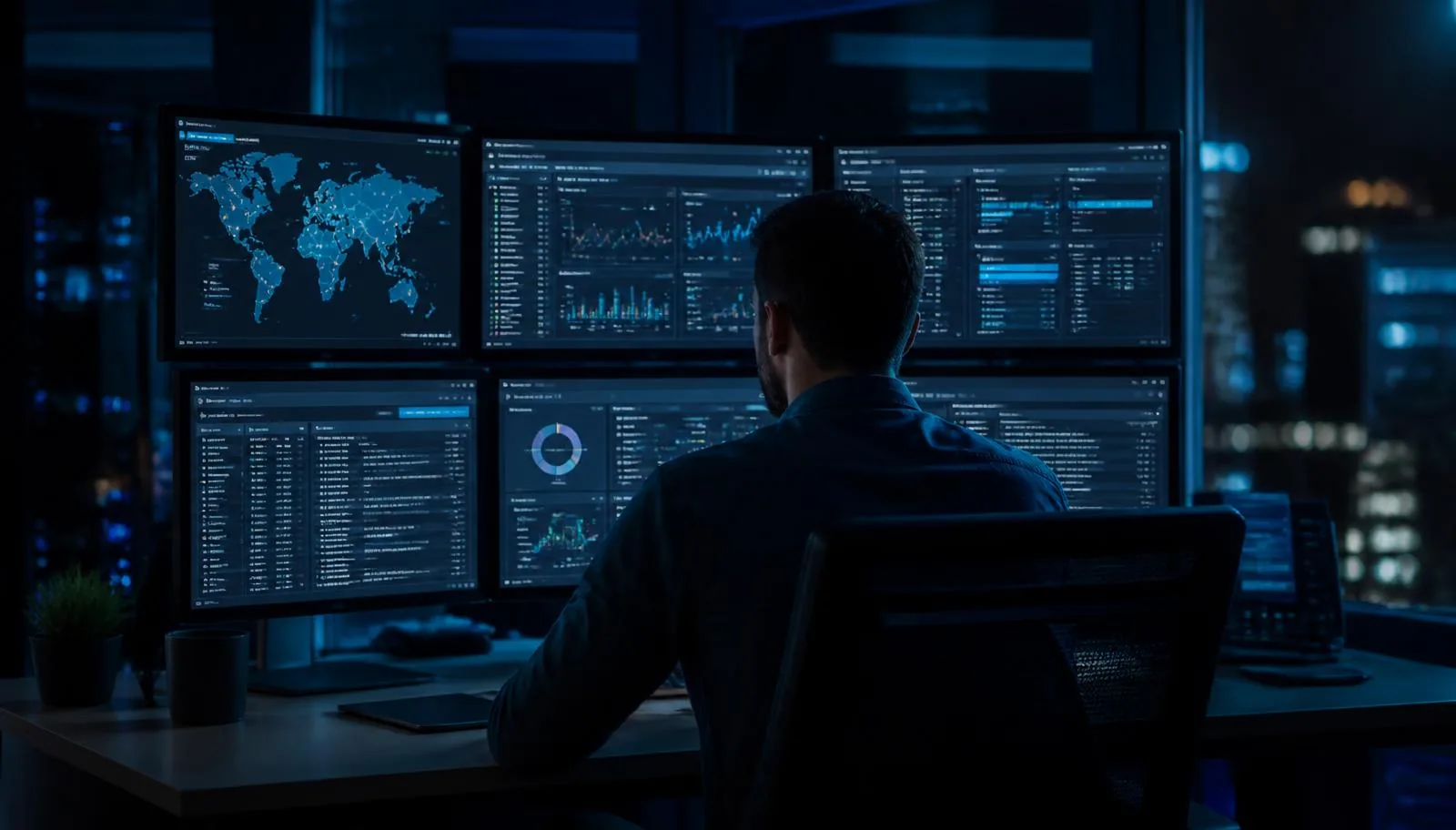 Small business cybersecurity monitoring workstation for ransomware protection